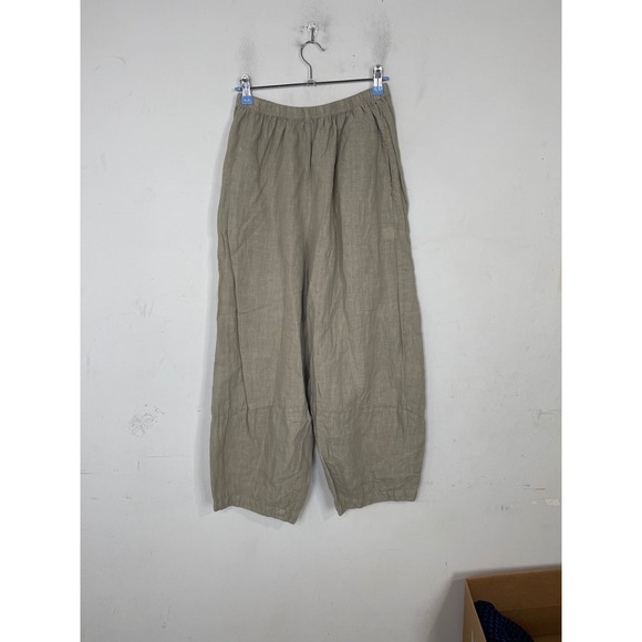cut loose Pants - Cut Loose 100% Linen Lantern Pants Womens Small Beige Elastic Waist Made in USA